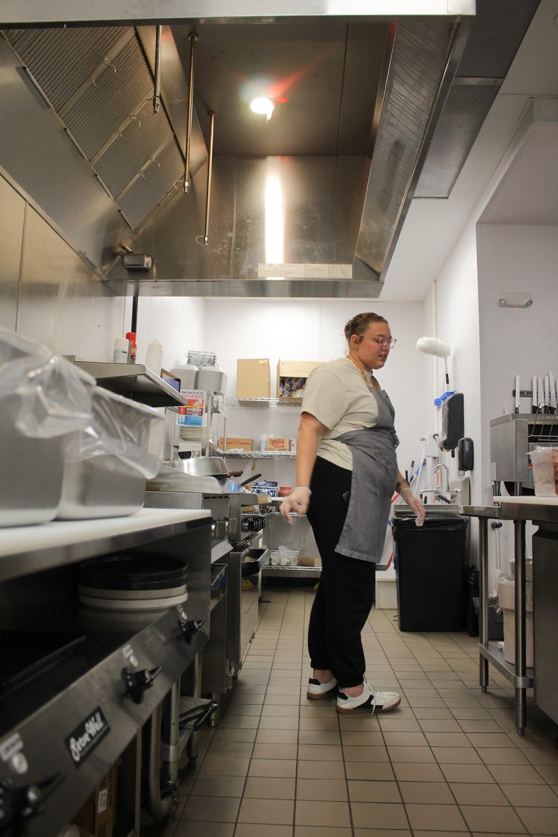 Jordan Lipinski opens the kitchen at Vibrant Coffee in Des Moines, Iowa, on Thursday October 30, 2025. 

Charlee Heffron