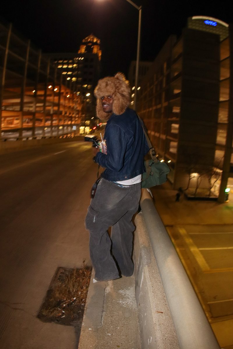 In Des Moines, Iowa at Solist’s Studio, Jordan walking down the bridge after getting the shot of Solist on Saturday, November 21st, 2025.