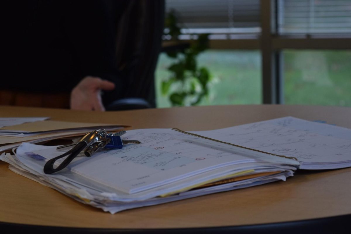 Sommer Walton's planner sits on her desk in her office in Ankeny, Iowa on October 31, 2025. 