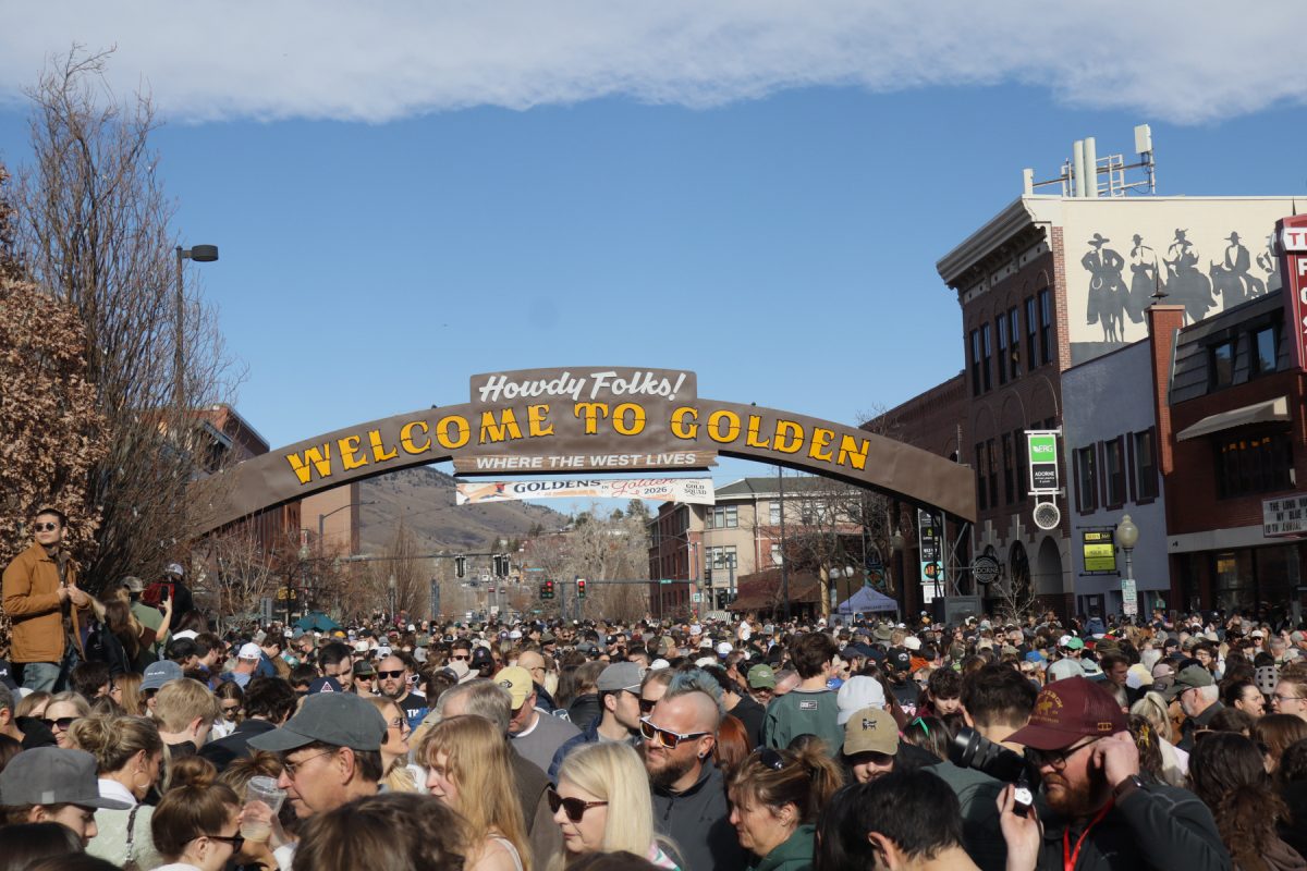 Welcome to Golden sign shines in the sunlight on Saturday, February 7, 2026. 